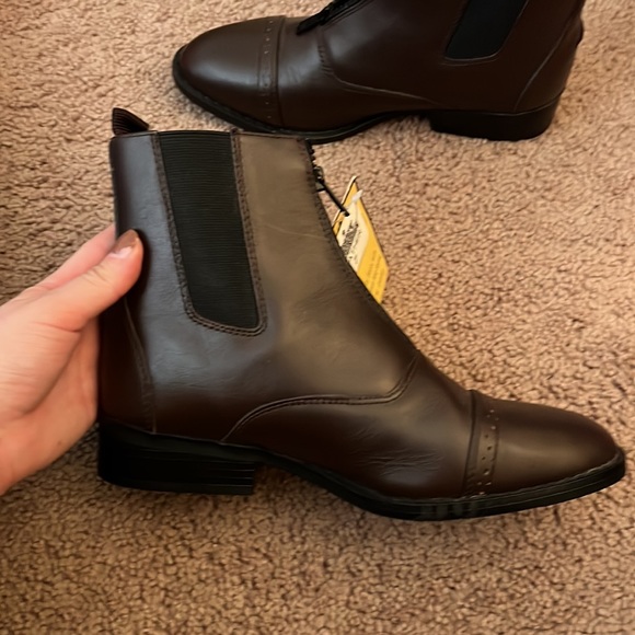 NWT Smoky Mountains Brown Leather Horseback Riding Boots Woman’s Size 7 - Picture 4 of 7